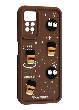 Чохол happy для xiaomi redmi note 11 pro brown