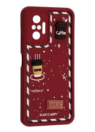 Чохол happy для xiaomi redmi note 10 pro marsala