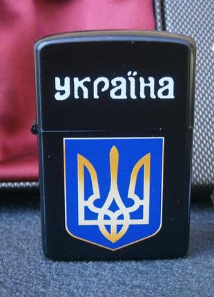 Запальничка електронна металева "україна тризуб" usb спіраль розжарювання в подарунковій коробці