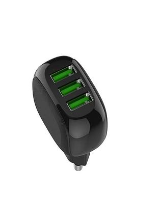 Адаптер сетевой ldnio micro usb cable a3309 |3usb, 3.4a| 3
