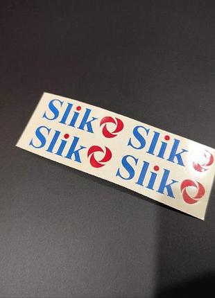 Сині з червоним наклейки на диски slik слік слік легкосплавні