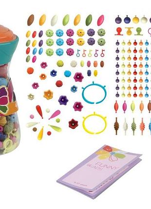 Набор бусин pop beads 200 деталей для создания украшений детям браслеты кольца яркие бусины
