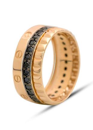 Золотое кольцо высокогокачества с фианитами 0.6ct (60001854) 17.5 размер