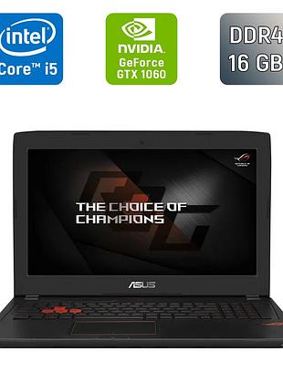 Игровой ноутбук asus gl502vml / 15.6" (1920x1080) ips / intel core i5-6300hq (4 ядра по 2.3 - 3.2 ghz) / 16 gb ddr4 / 256 gb ssd +