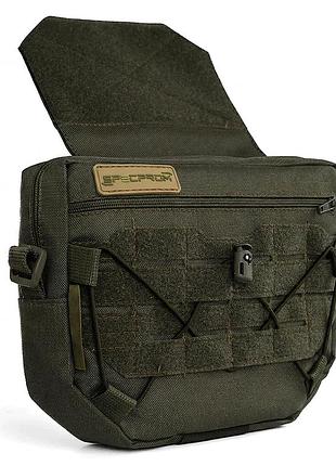 Плитоноска тактична сумка-напашник specprom олива оливковый cordura