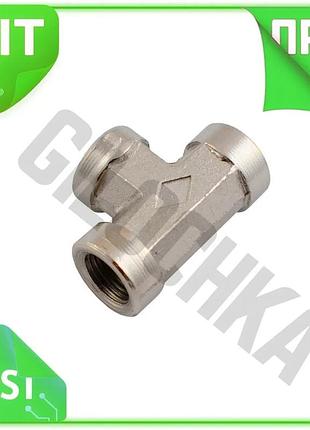 Ve тройник пневматический intertool с new version внутренней резьбой 1/4" для компрессора и разветвлен n6w_ver