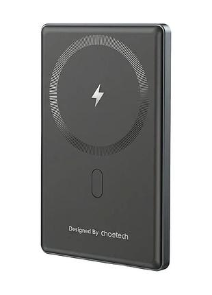 Повербанк 5000mah choetech b738 black qc3.0 pd3.0 бездротова магнітна зарядка (43-00161)