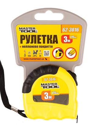 Рулетка mastertool 3 м х 16 мм shiftlock 2