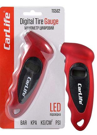 Манометр цифровой carlife 7bar, led подсветка