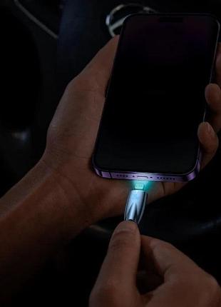 Дата кабель baseus glimmer series fast charging data cable type-c to lightning 20w 1m (cadh000001) black 7