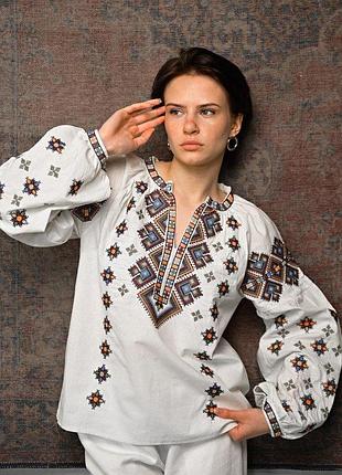 Жіноча вишиванка color beg пп7453