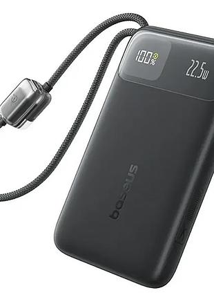 Портативное зу power bank baseus enerfill fc11 pd22.5w with cable 10000 mah (e0027r) cosmic black