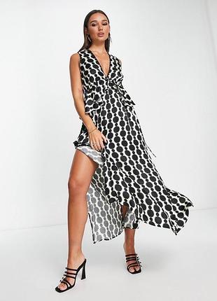Моно-платье макси topshop running spot