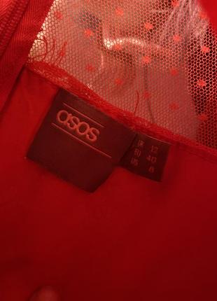 Червоне святкове плаття asos з фатиновой спідницею4 фото