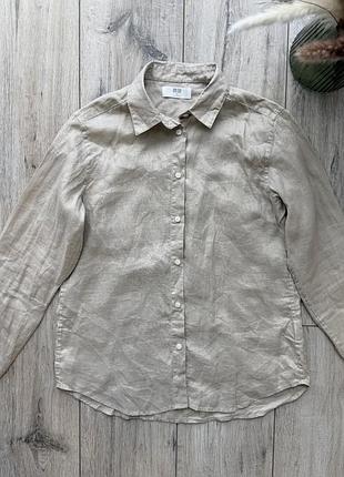 Сорочка льон uniqlo