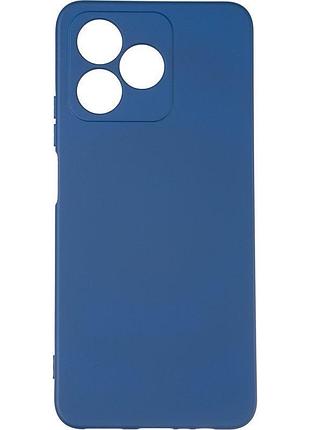 Чехол silicone case для realme note 50 (rmx3834) бампер с микрофиброй синий