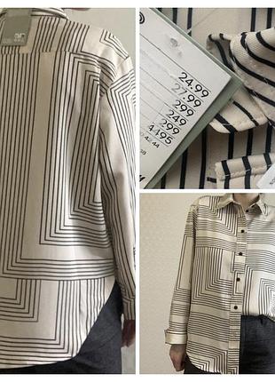 Шифонова блузка, сорочка h&m в геометричний print