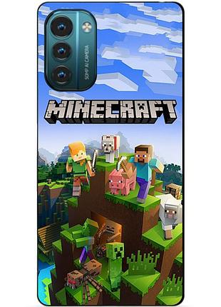 Силіконовий чохол бампер для nokia g21 з малюнком minecraft майнкрафт