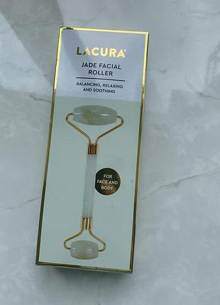 Нефритовий ролик для обличчя lacura jade facial rolle
