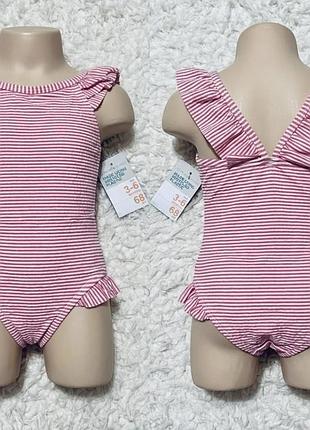 🌸 чарівний смугастий купальник primark для дівчинки цільний з рюшами (англія)