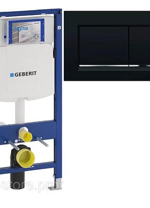 111.300.00.5+115.883.km.1 инсталляция для унитаза geberit duofix sigma12 см+клавиша sigma30 черный/хром