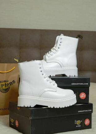 Dr.martens jadon white fur (с мехом)  bsd5 фото