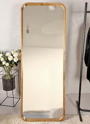 Зеркало ростовое прямоугольное luxury wood в деревянной раме дуб натуральний, 1650, 650
