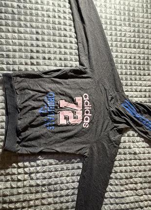 Кофта темно сіра adidas 3