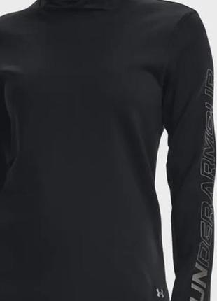 Жіночий лонгслив under armour,empowered funnel neck, чорний, поліестер і еластан, розмір s/m