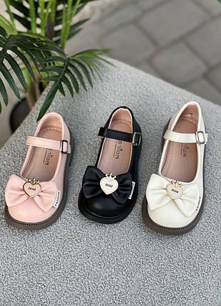 👠 нежные туфельки для девочки (экокожа) 26–30