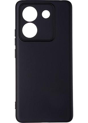 Чехол silicone case для телефона poco m7 pro 5g бампер с микрофиброй черный