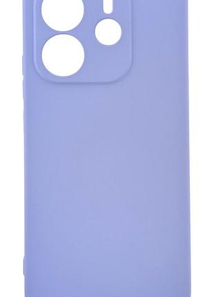 Чехол silicone case для xiaomi redmi note 14 4g eu (код 24117rn76e) бампер с микрофиброй lilac blue