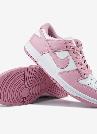 Кроссовки nike sb dunk low pink white арт 0371