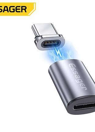 Адаптер essager для кабелю type-c на usb type c магнітний конектор 2