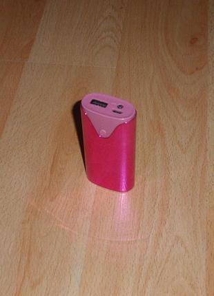 Розовый павербанк/powerbank портативное зарядное устройство primark pink hp asus 4,5/9 см android