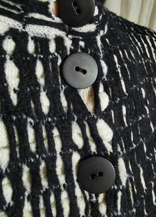 Шерстяной жакет пиджак кардиган стрейч на пуговицах фактурный шерсть3 фото