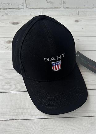 Черная хлопковая бейсболка (люкс) gant