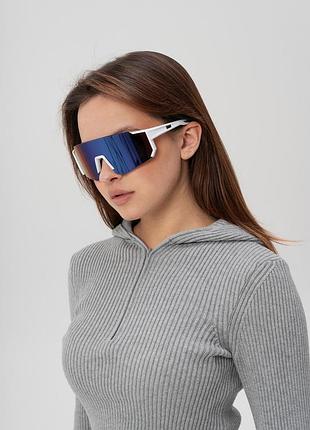 Очки женские visor солнцезащитные поляризационные бело-фиолетовые пластиковые