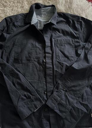 Сорочка чоловіча jack&jones синя (l)