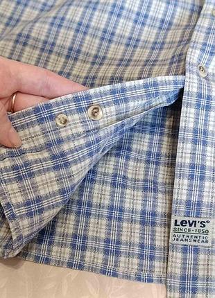 Винтажная рубашка levi's authentics 1996 года-редкая серия "since 1850" в клетку,вінтажна сорочка levi's authentics 1996 року-рідка серія"since 1850"