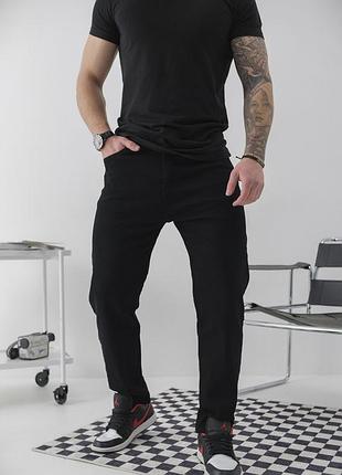 Джинсы мужские karma regular fit черные хлопковые с эластаном