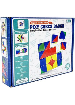 Детская игра-головоломка "магнитные кубики" fd136(multicolor) 16 элементов, 8 карт