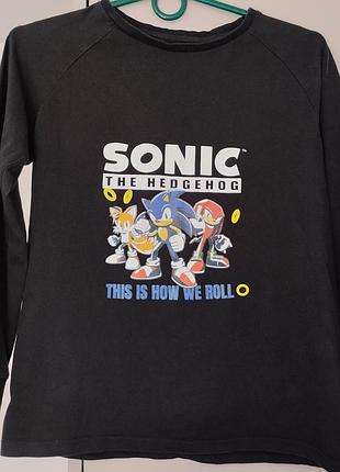 Лонгслів 100%котон sonic 10-12 років