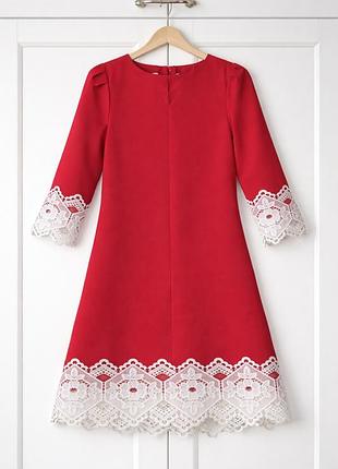 Сукня червона поаття платье zara