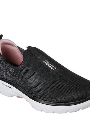Нові кросівки skechers go walk мокасини 39-40р жіночі сліпони чорні