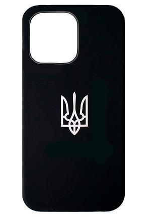Чехол fiji ukraine для apple iphone 12 pro max бампер с микрофиброй герб украины black