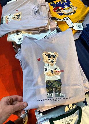 Футболка polo bear  унісекс футболка з ведмедем, футболка унисекс, футболка с медведем polo 10