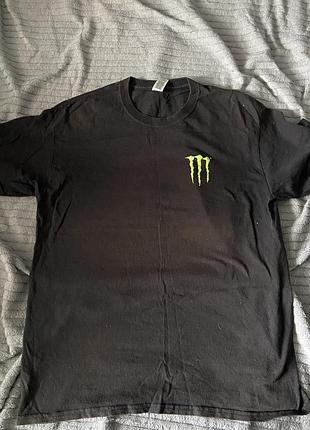 Чорна футболка monster energy