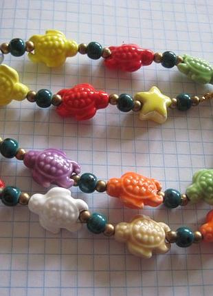 Бусы .ожерелье. черепахи. 6