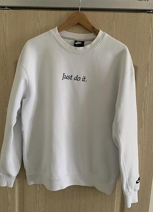Nike світшот “just do it.” білий. розмір s